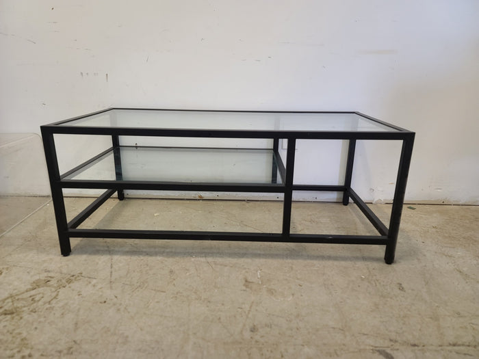 Modern Glass Table with 2 Glass Inserts