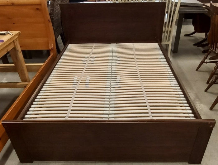 64-Inch Brown Wooden Bedframe