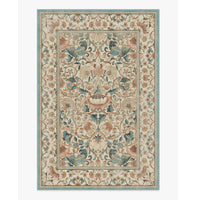 9x12-ft Lodden Tufted Rug in Soft Rose & Teal