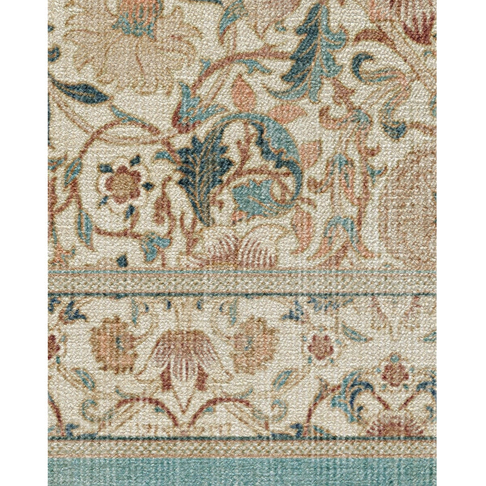 9x12-ft Lodden Tufted Rug in Soft Rose & Teal