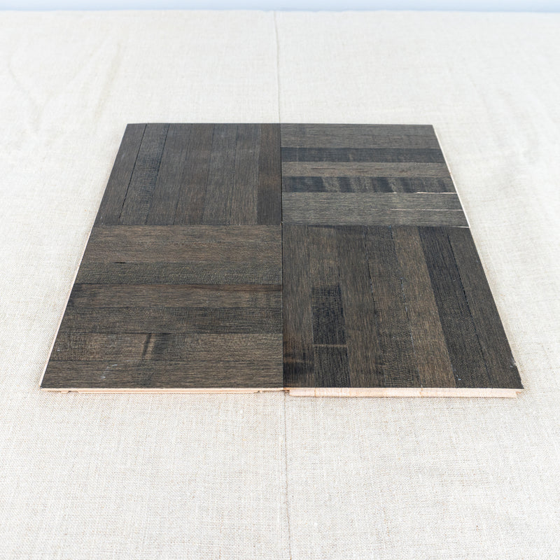 12" x 12" Maple 7-bar Parquet Flooring (60 sq ft/box) - Graphite