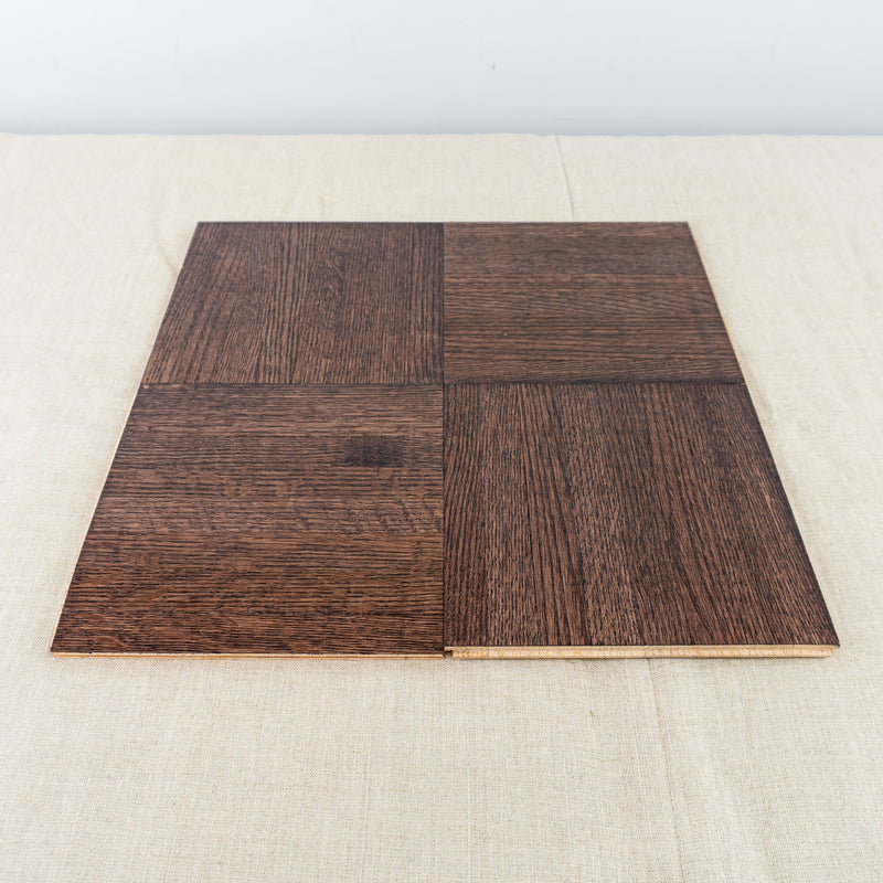 14" x 14" Red Oak 8-bar Parquet Flooring (17.5 sq ft/box) - Walnut