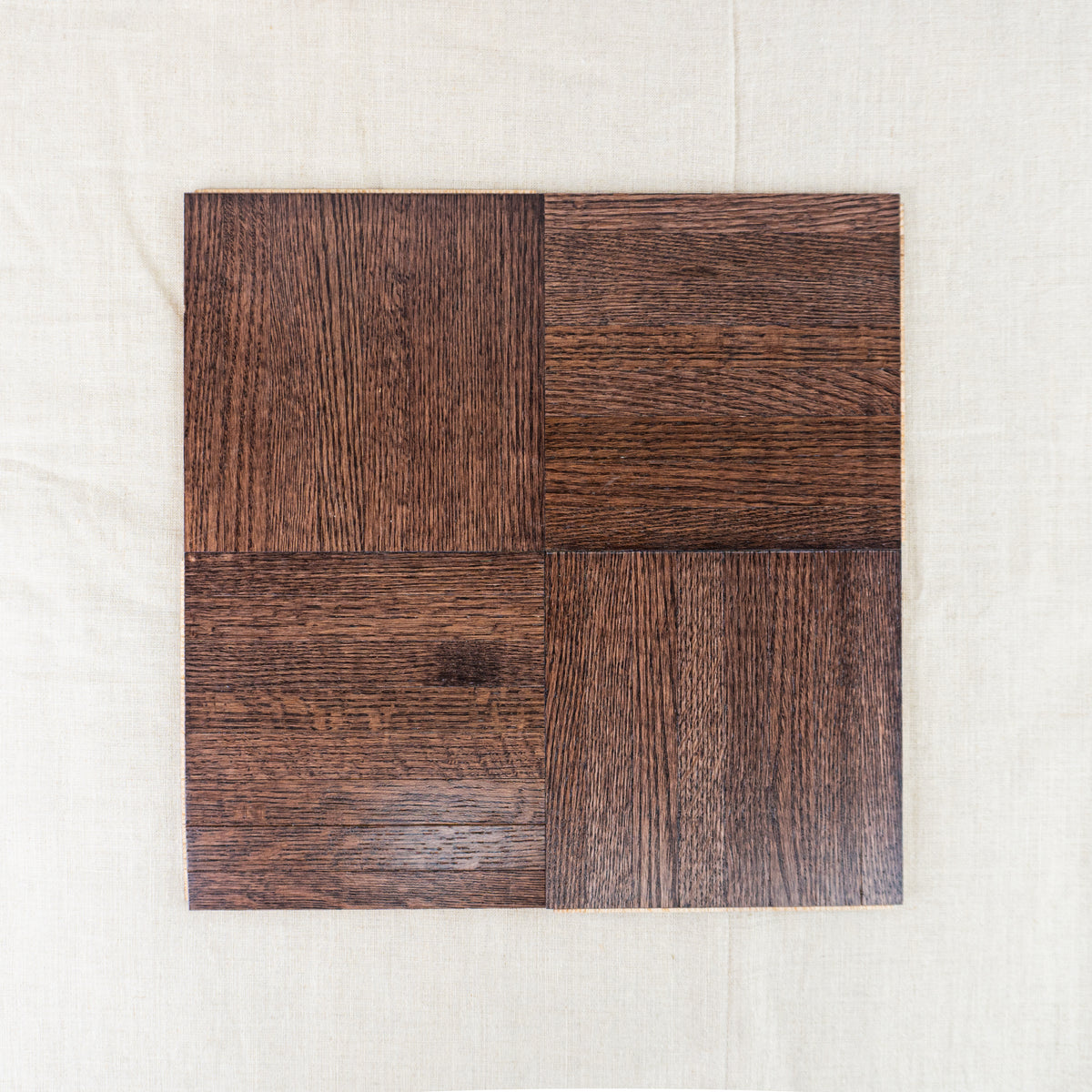 14" x 14" Red Oak 8-bar Parquet Flooring (17.5 sq ft/box) - Walnut