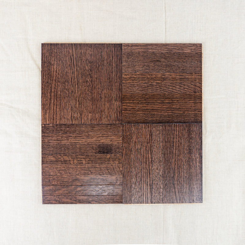 14" x 14" Red Oak 8-bar Parquet Flooring (17.5 sq ft/box) - Walnut