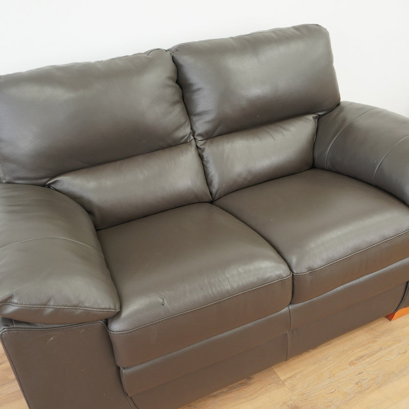 Montecito 2-Seater Leather Sofa in Dark Brown