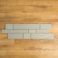 8" x 23.5" Bayline Porcelain Mosaic Wall Tile in Latte – 7.83 sq. ft. (6 per box)