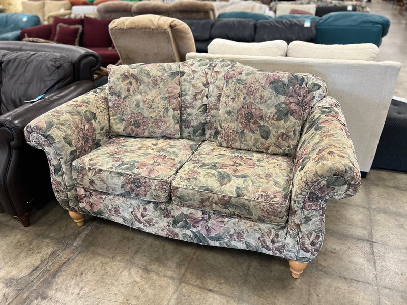 Floral Upholstered Loveseat