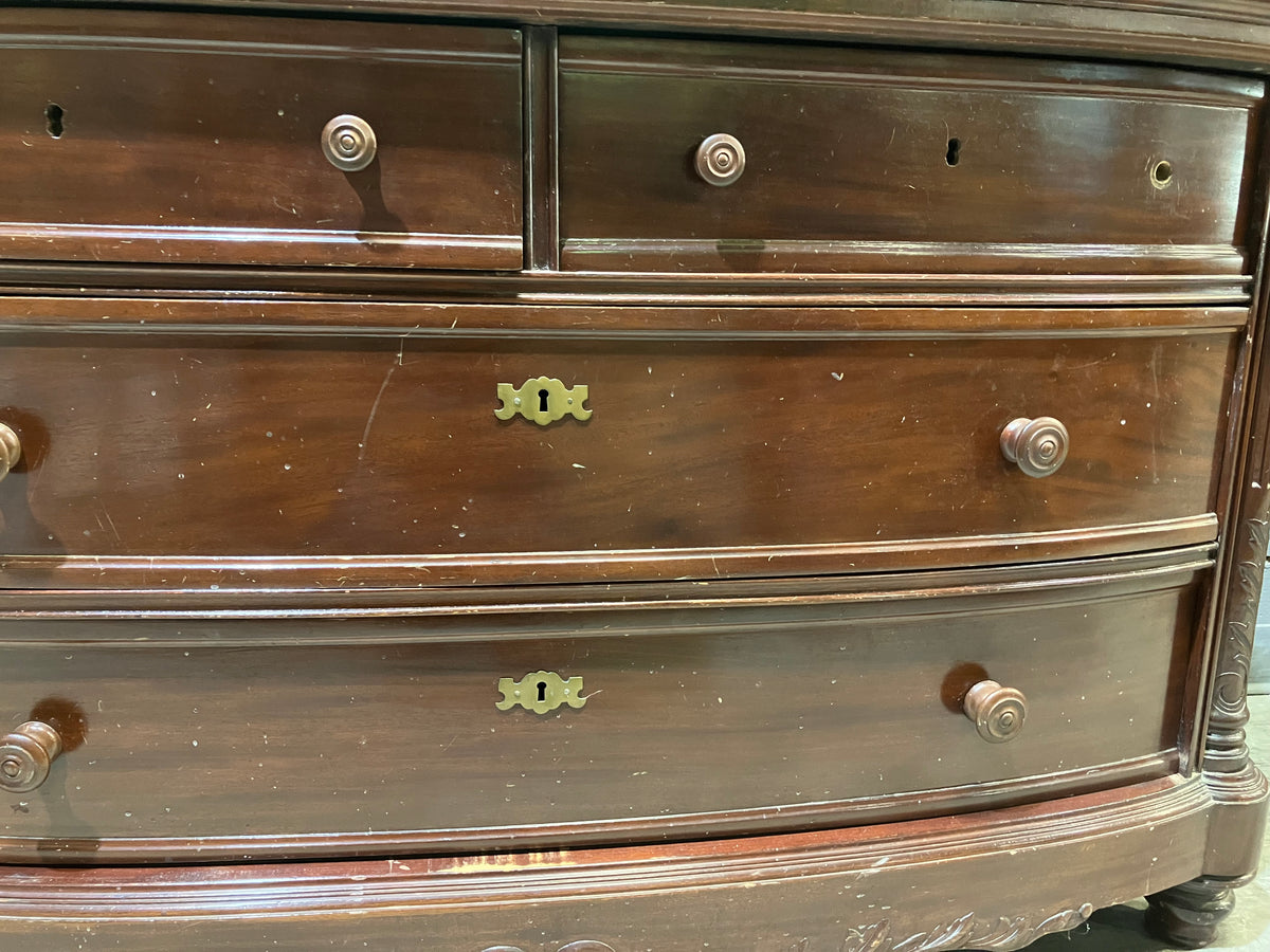 Curved Dresser with Mirror