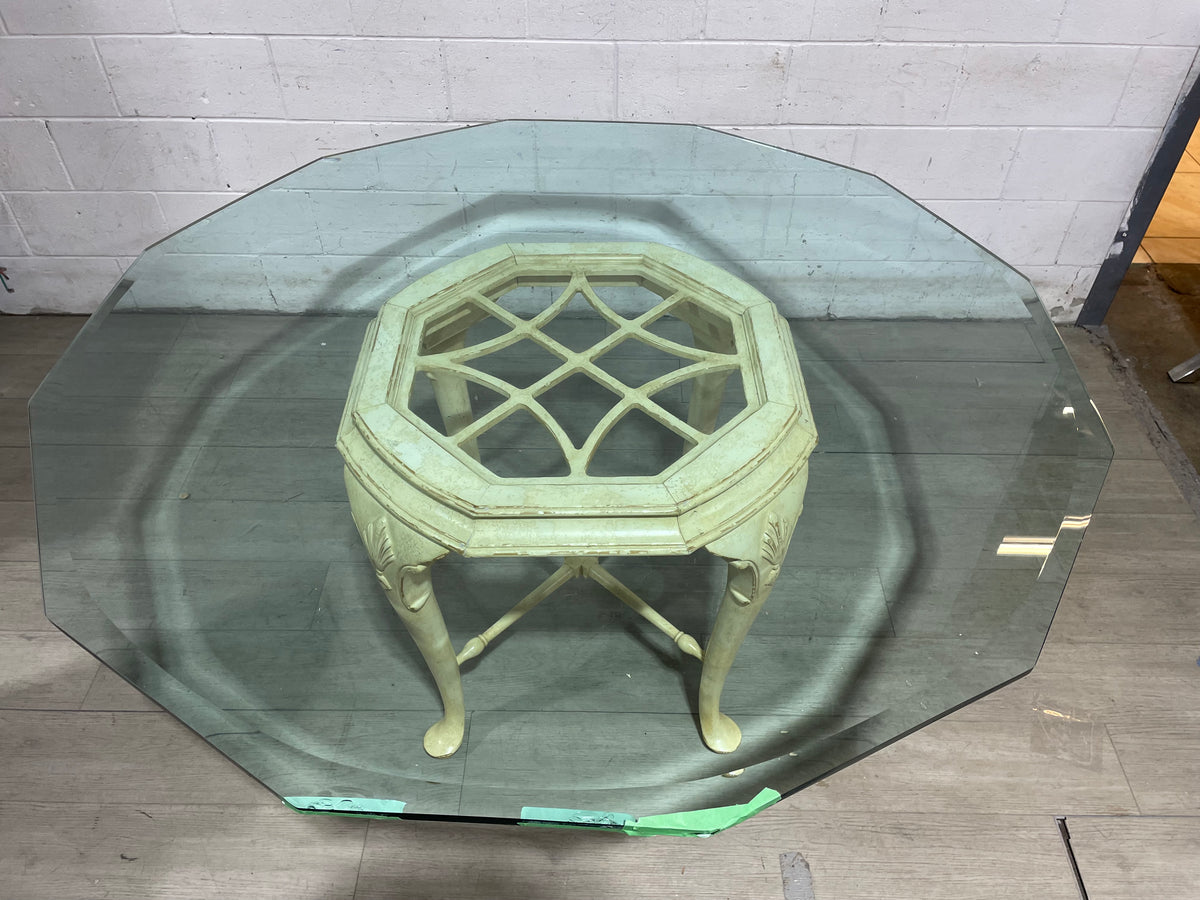 Octagon Dining Table with Glass Top