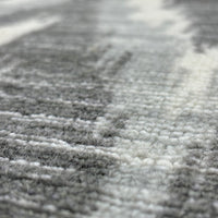 6×9-ft Grey & White Zigzag Rug – Machine-Woven Polyester, 283