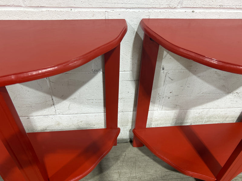 Terracotta End Table Set - A Set of Two