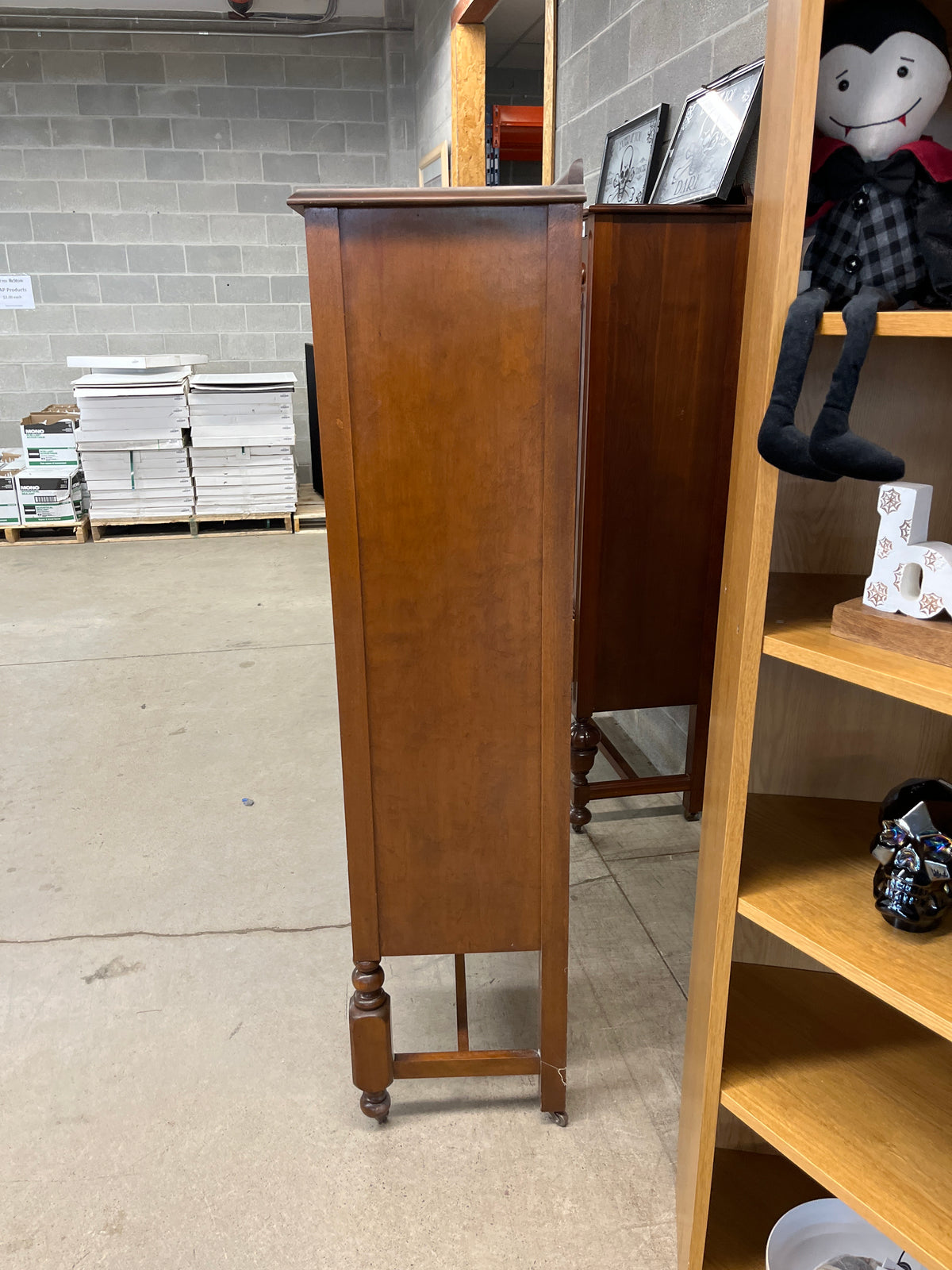 35"W Art Deco Curio Cabinet