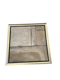 Framed Beige Abstract Artwork