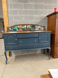 60"W Antique Sideboard with Mirror