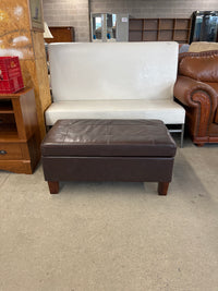 39” Leatherette Storage Ottoman