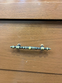 6 Drawer Dresser With Mixed Brass Hardware & Tapered Legs
