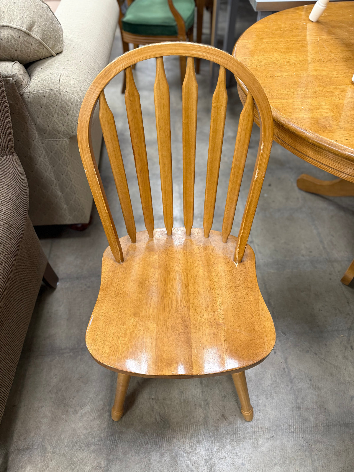 Light Wood and White Dining Set