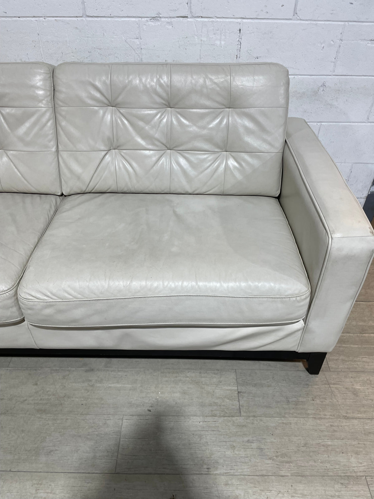 Faux Leather Sofa