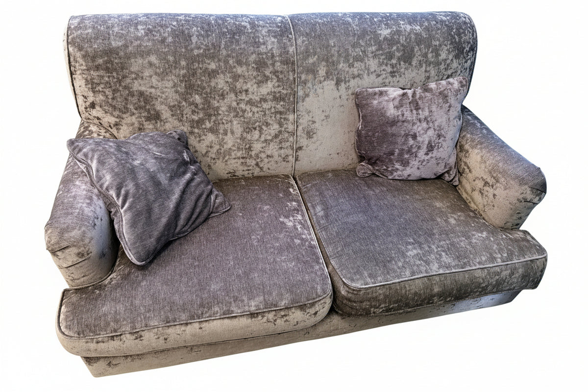 Purple & Brown Velvet Loveseat