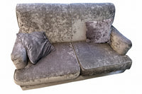 Purple & Brown Velvet Loveseat