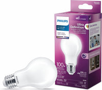 A19 Ultra Definition Frosted Dimmable LED Bulb - 100W=11.5W - Bright White 3000K-1500K Lumen - E26 Base