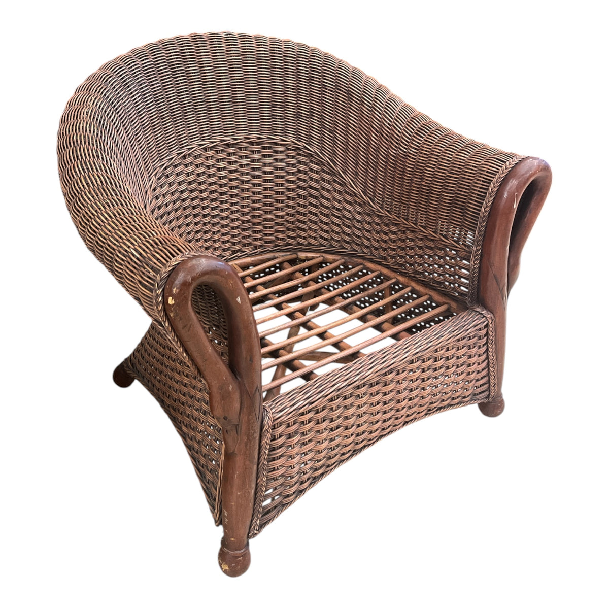 Rattan & Wicker Armchair - no cushions