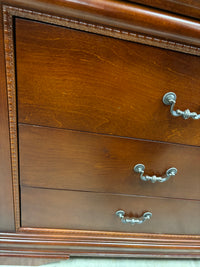 Large Cherry Wood Dresser with Mirror