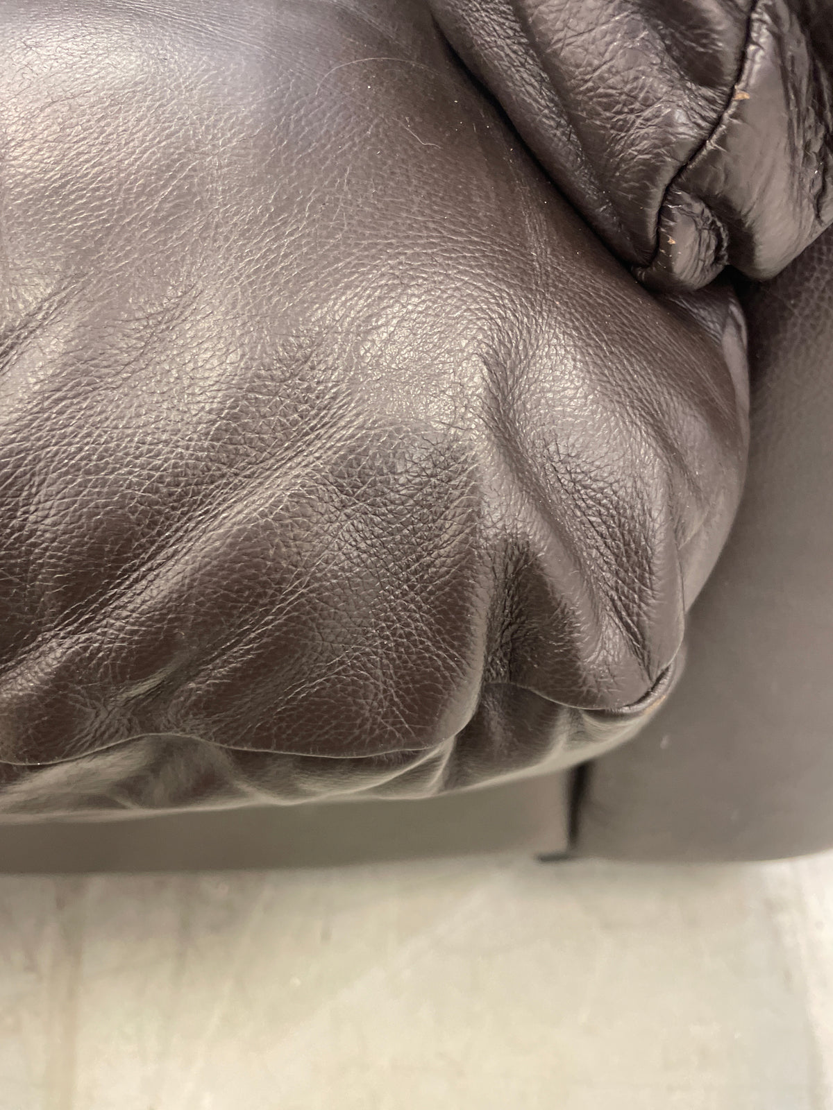 Dark Brown Leather 3-seat Sofa