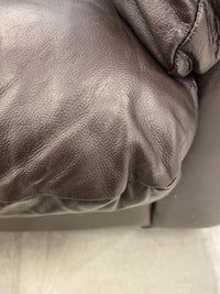 Dark Brown Leather 3-seat Sofa