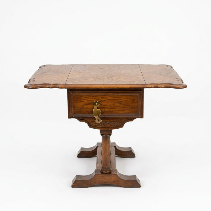 26.5 In. W Vintage Wooden Drop-Leaf Table