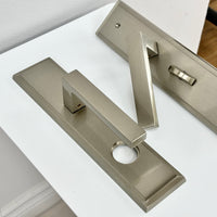 Tampa Entry Lockset Trim with Rectangular Escutcheon – Satin Nickel