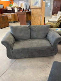 60"W Dark Grey Loveseat Sofa