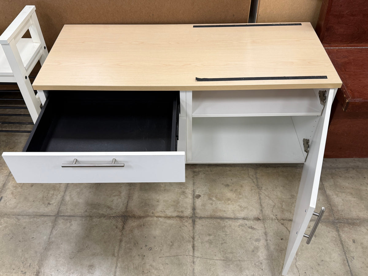 White Credenza Lateral Storage
