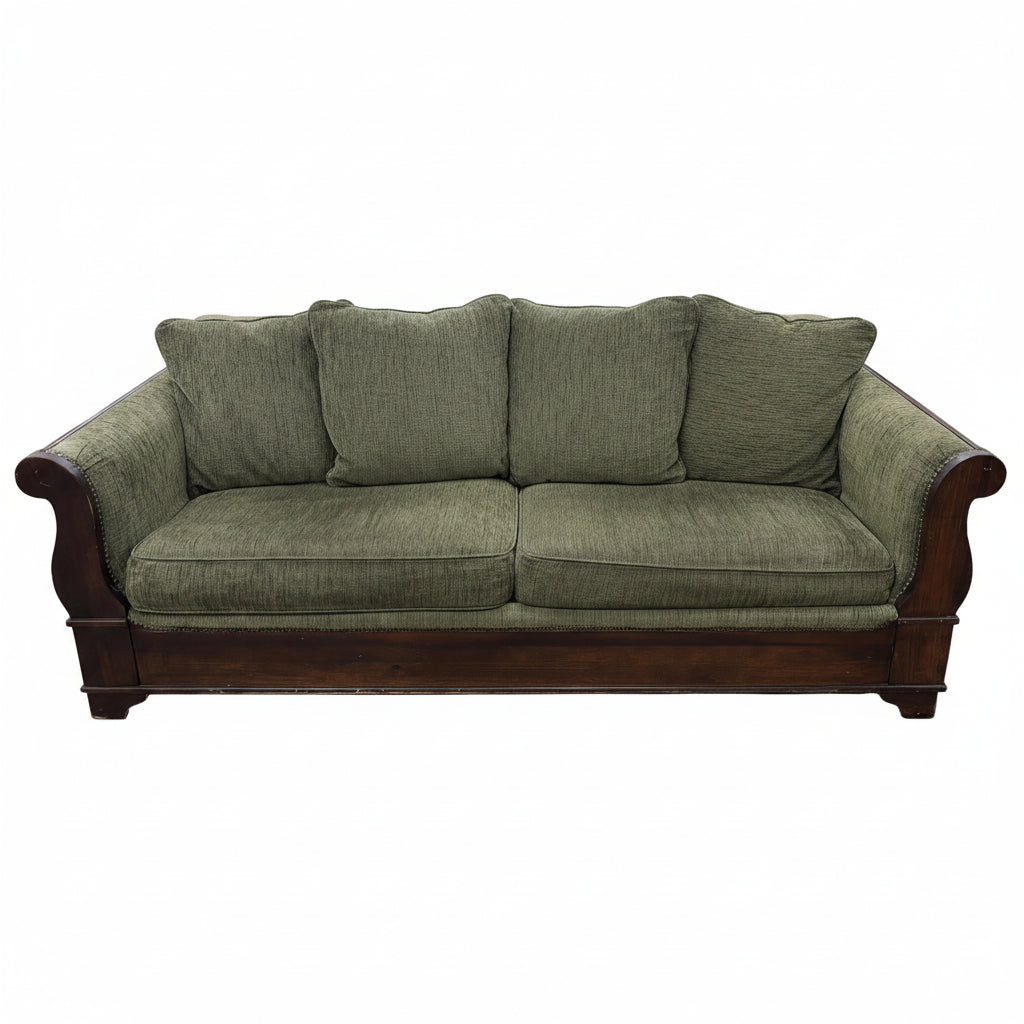 Olive Green Fabric Sofa