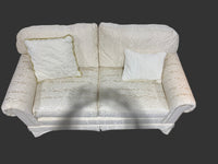 Ivory Demask Loveseat