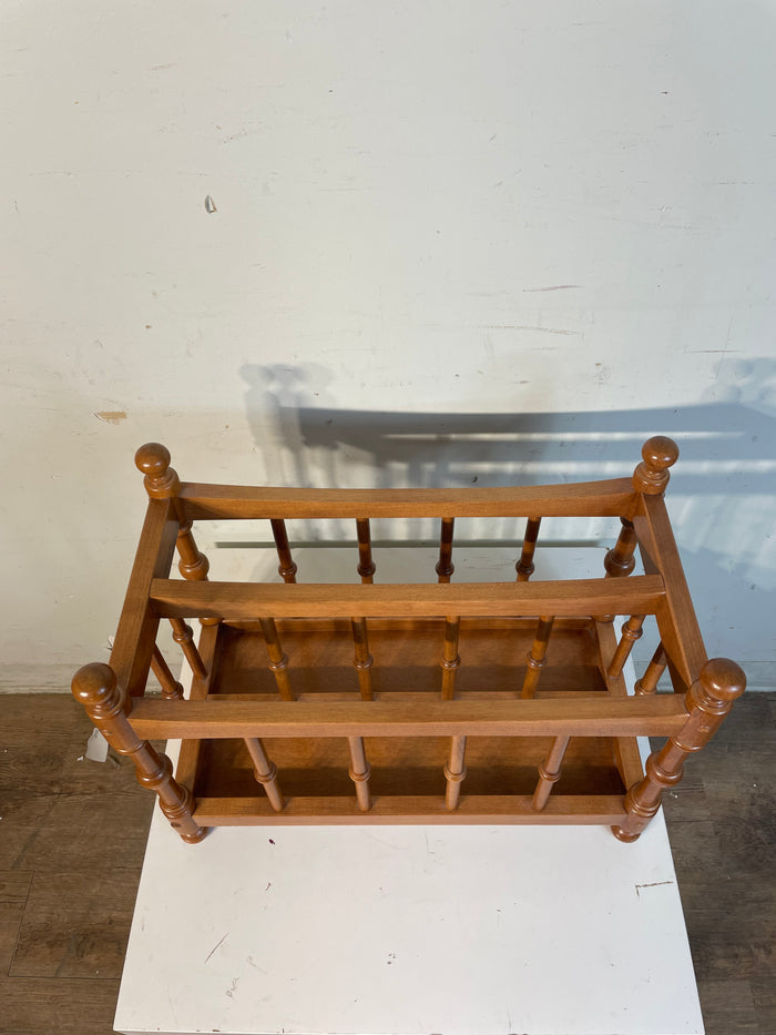Vintage Roxton Maple Wood Magazine Rack
