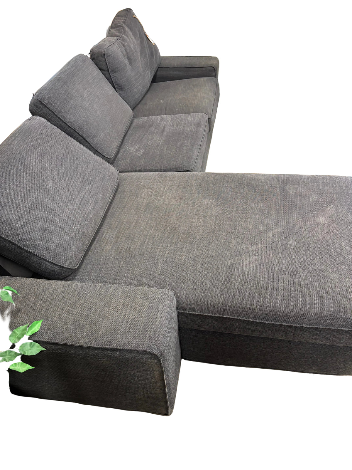 Dark Grey Sectional Sofa with Chaise Lounge