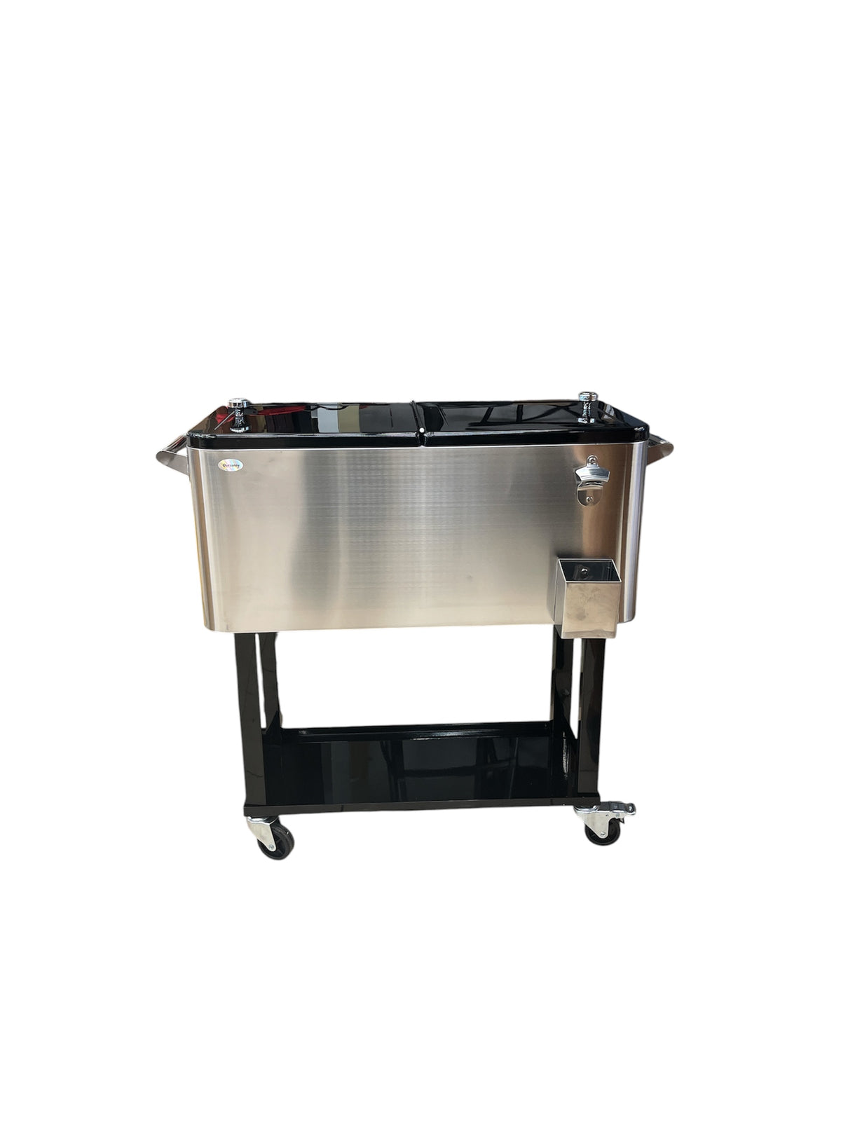 Outsunny Rolling Portable Beverage Cooler Bin