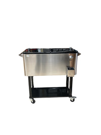 Outsunny Rolling Portable Beverage Cooler Bin