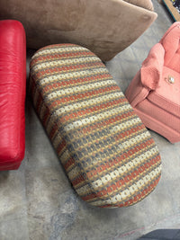 Patterned Oval Ottoman