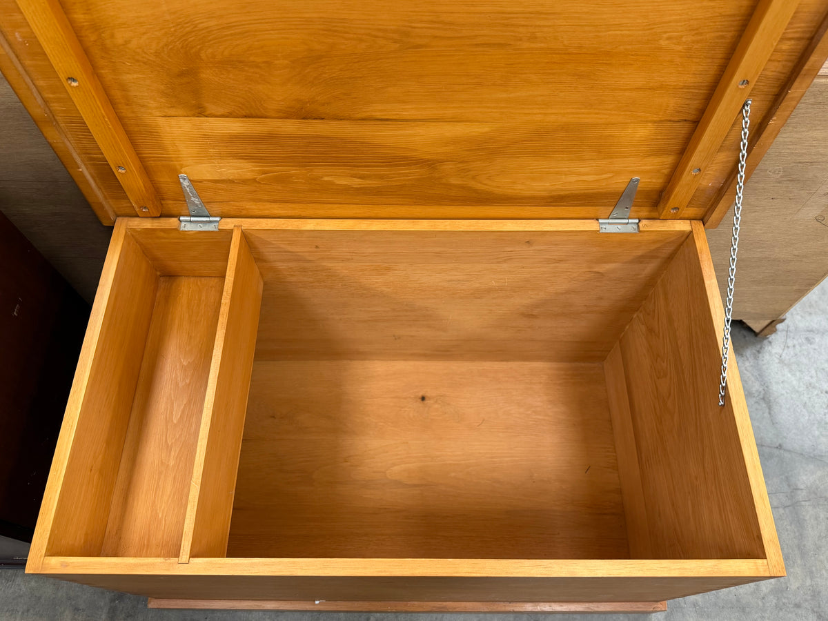Light Wood Blanket Box