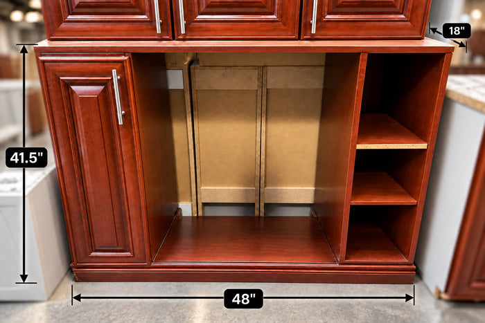 Set of Kitchen Cabinets in Brown