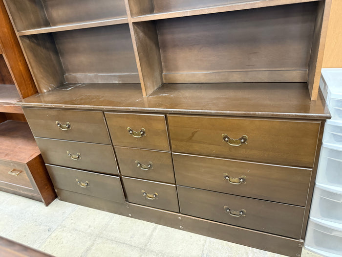 Chocolate Brown Hutch and Dresser Set