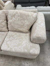 Traditional Floral Damask Cream Loveseat