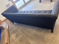 Charcoal Grey Fabric Tufted Sofa