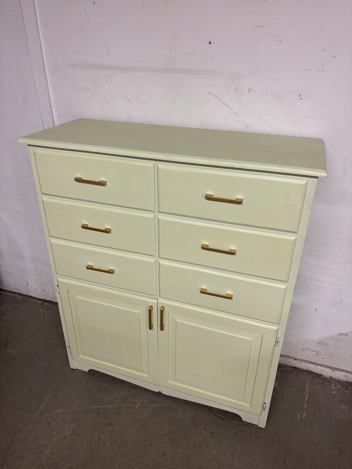 48”W Cream Lime Dresser/Cabinet