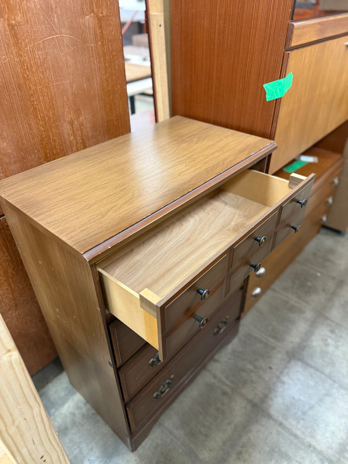 Small Coffee Brown Tallboy Dresser