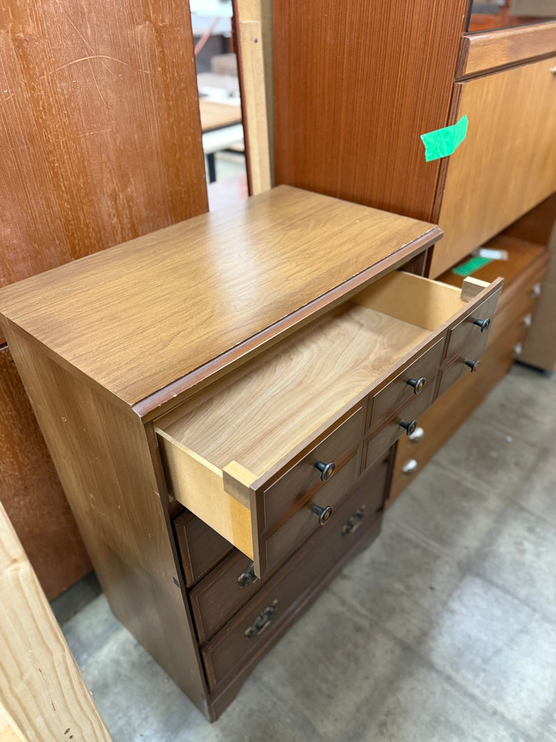 Small Coffee Brown Tallboy Dresser