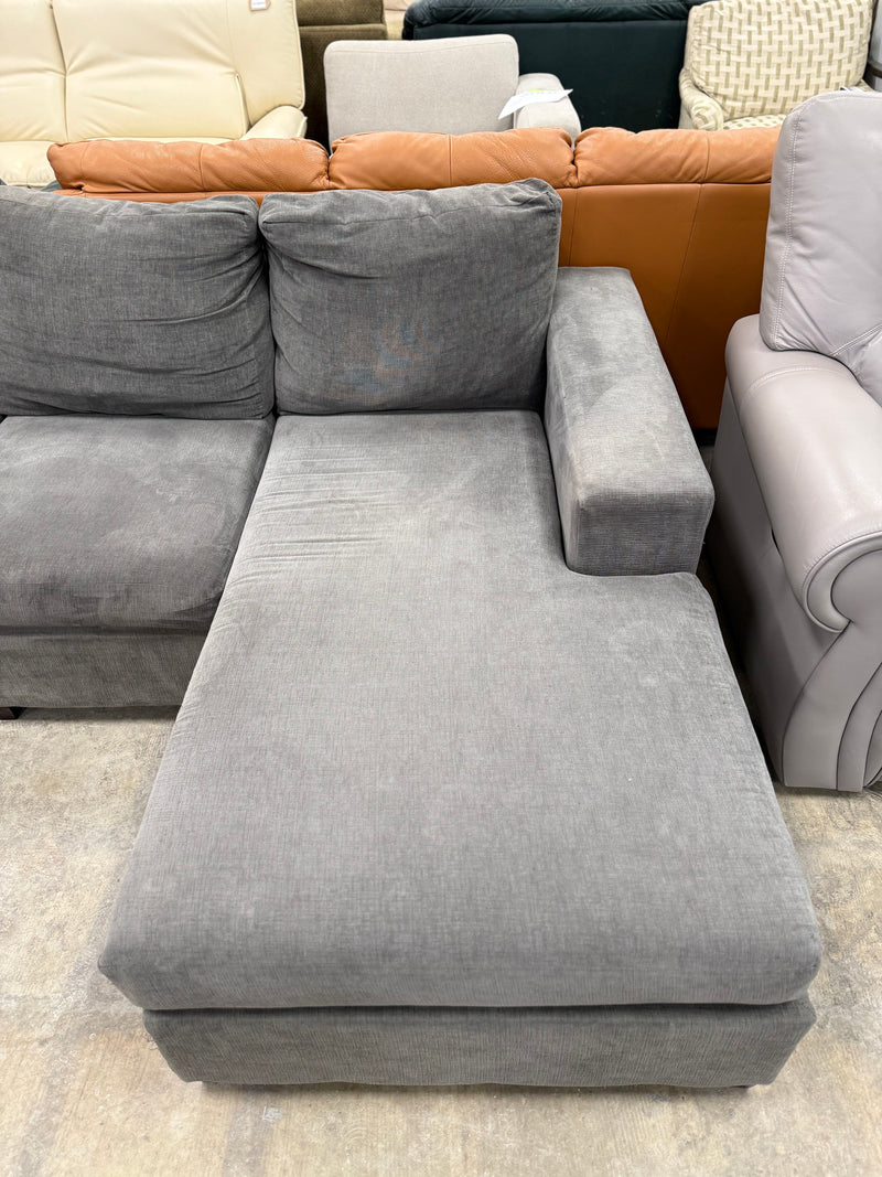 Light Grey L-Shaped Sectional Sofa