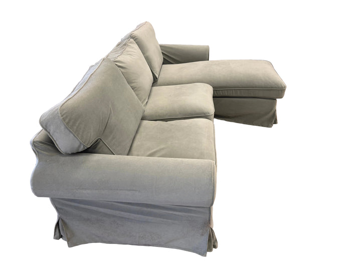 Light Green Loveseat Sectional